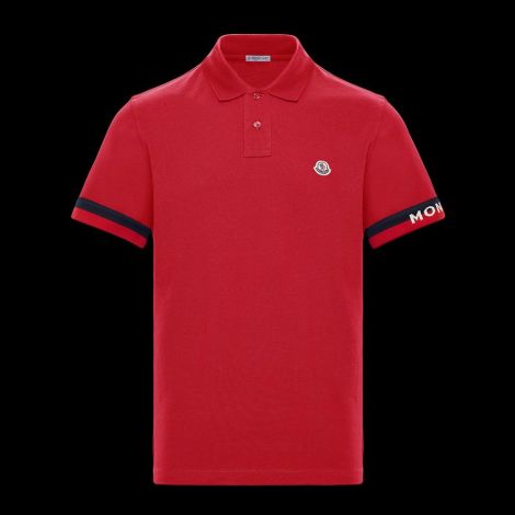 Moncler Tişört Polo Kırmızı - Moncler Polo Short Sleeve Tisort Erkek T Shirt Kirmizi