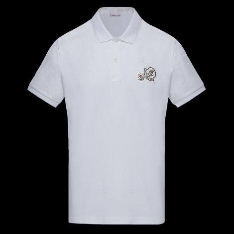 Moncler Tişört Polo Beyaz - Moncler Polo T Shirt Erkek Tisort Yeni Beyaz