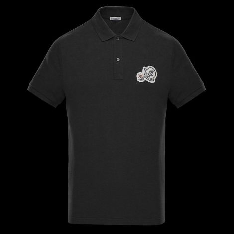 Moncler Tişört Polo Gri - Moncler Polo T Shirt Erkek Tisort Yeni Koyu Gri