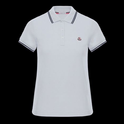 Moncler Tişört Polo Beyaz - Moncler Tisort Kadin T Shirt Polo Beyaz