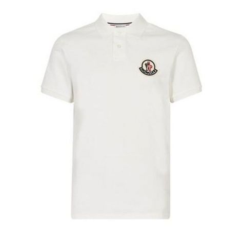 Moncler Tişört Polo Beyaz - Moncler Tisort Logo 2021 Polo T Shirt White Beyaz