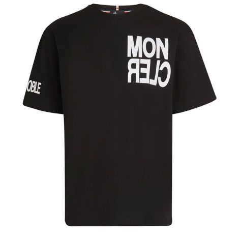 Moncler Tişört Grenoble Siyah - Moncler Tisort Logo Grenoble T Shirt Black Siyah