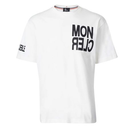Moncler Tişört Grenoble Beyaz - Moncler Tisort Logo Grenoble T Shirt White Beyaz