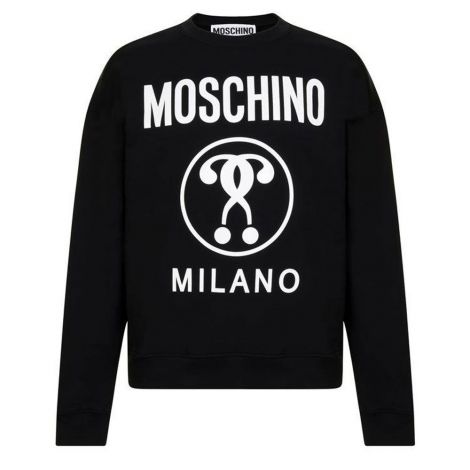 Moschino Sweatshirt Milano Siyah - Moschino Question Mark Sweatshirt Kazak Siyah