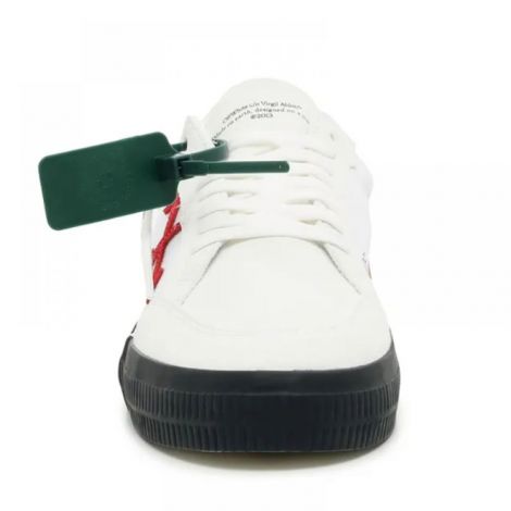 Off-White Ayakkabı Vulcanized Beyaz/Kırmızı - Off White Erkek Ayakkabı Kırmızı Off White Ayakkabı Erkek Beyaz Kırmızı Logo