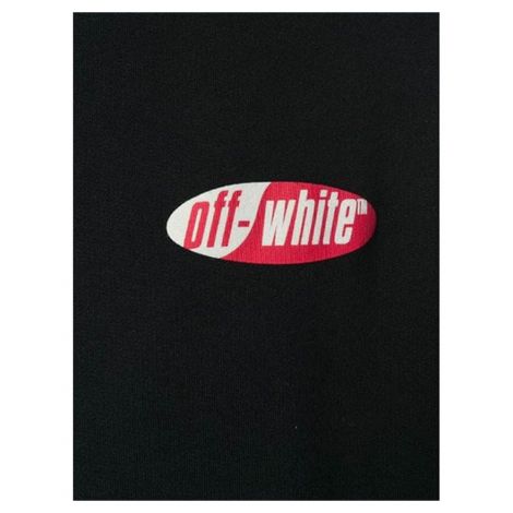 Off White Sweatshirt Diagonal Siyah - Off White Sweatshirt Diagonal Split Logo Duz Siyah
