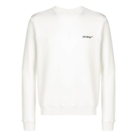 Off White Sweatshirt Logo Beyaz - Off White Sweatshirt Erkek Logo Long Sleeve Beyaz