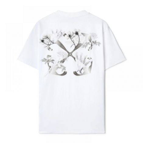 Off-White Tişört Flower Scan Beyaz - Off White Flower Scan T Shirt Off White Erkek Tisort Off White Tisort Beyaz