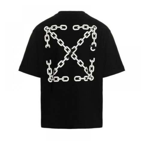 Off-White Tişört Chain Arrow Siyah - Off White T Shirt Chain Arrow Off White Erkek Tişört Chain Arrow Siyah