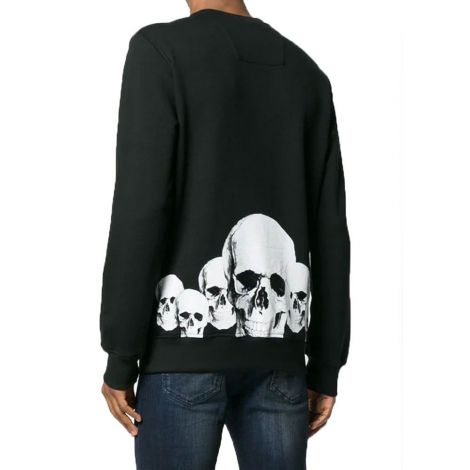 Philipp Plein Sweatshirt Skull Siyah - Philipp Plein Sweatshirt Mit Print Kuru Kafa Siyah