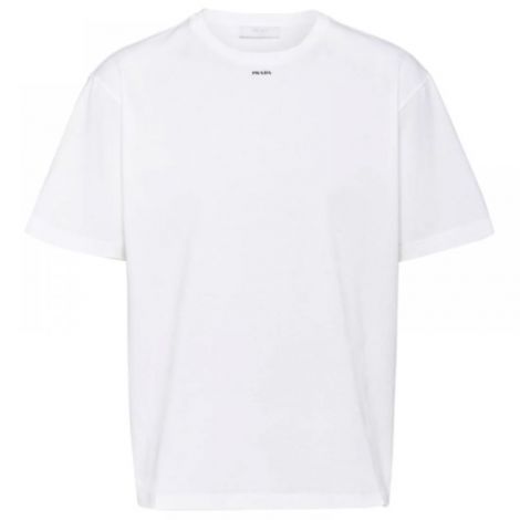 Prada Tişört Logo Beyaz - Prada Logo T Shirt Prada Tişört Beyaz