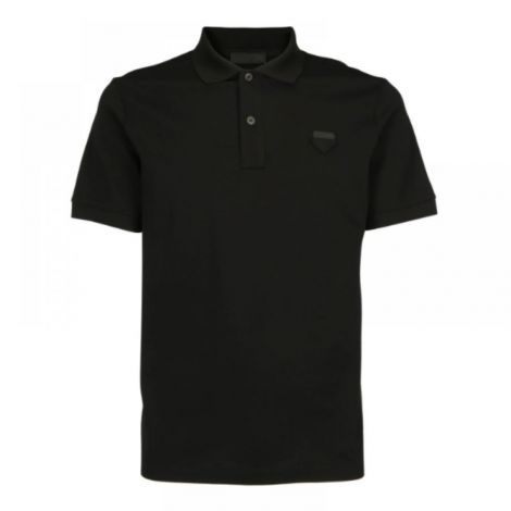Prada Tişört Polo Siyah - Prada Polo Tshirt Prada Logo Siyah