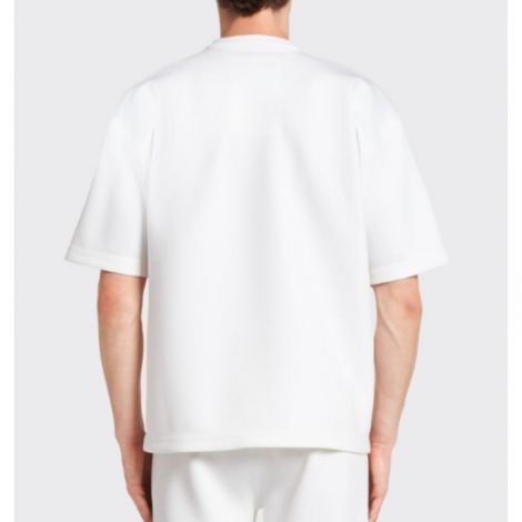 Prada Tişört Jersey Beyaz - Prada Recycled Double Technical Jersey White T Shirt Prada Erkek Tisort Beyaz
