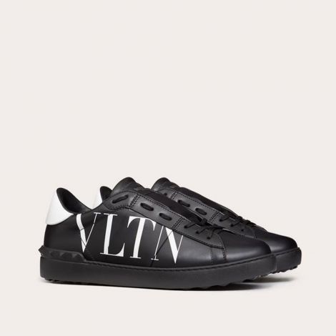 Valentino Ayakkabı VLTN Siyah - Valentino Ayakkabi Open Sneaker With Vltn Logo Siyah