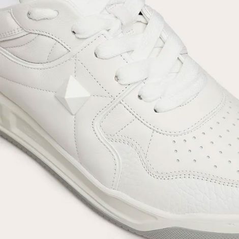 Valentino Sneakers One Stud Beyaz - Valentino Ayakkabi Shoes One Stud Low Top Nappa Sneaker Beyaz