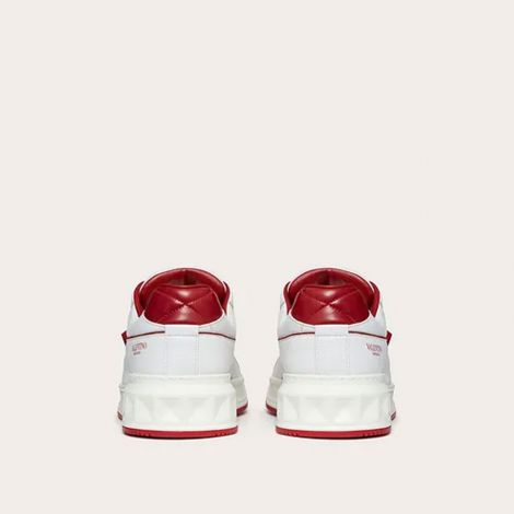 Valentino Ayakkabı One Stud Low Top Kırmızı - Valentino Ayakkabi Shoes One Stud Low Top Nappa Sneaker Beyaz Kirmizi