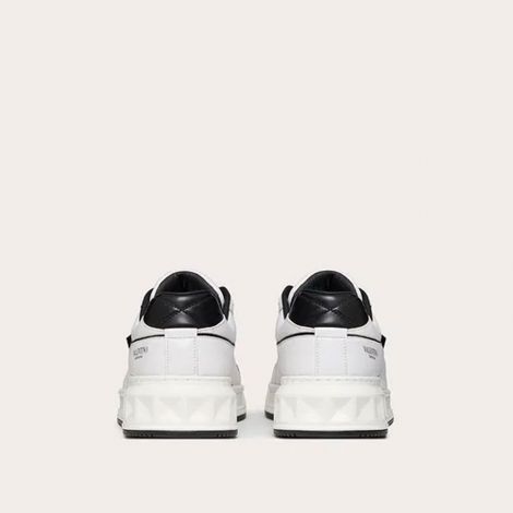 Valentino Ayakkabı One Stud Low Top Beyaz - Valentino Ayakkabi Shoes One Stud Low Top Nappa Sneaker Siyah Beyaz