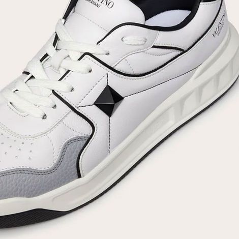 Valentino Ayakkabı One Stud Low Top Beyaz - Valentino Ayakkabi Shoes One Stud Low Top Nappa Sneaker Siyah Beyaz