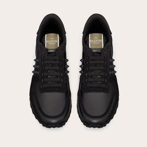 Valentino Ayakkabı Rockstud Siyah - Valentino Ayakkabi Sneakers Erkek Calfskin Rockstud Siyah