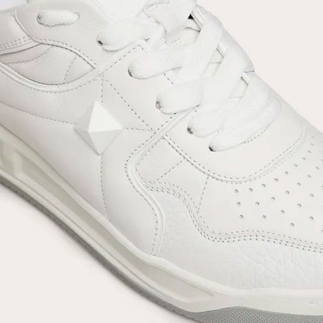 Valentino Ayakkabı One Stud Low Top Beyaz - Valentino Erkek Ayakkabi One Stud Low Top Nappa Sneaker White Beyaz