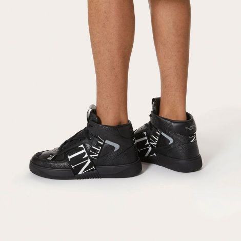 Valentino Ayakkabı VL7N BAND Siyah - Valentino Garavani Ayakkabi Erkek Vl7n High Top Sneakers Bands Beyaz Siyah