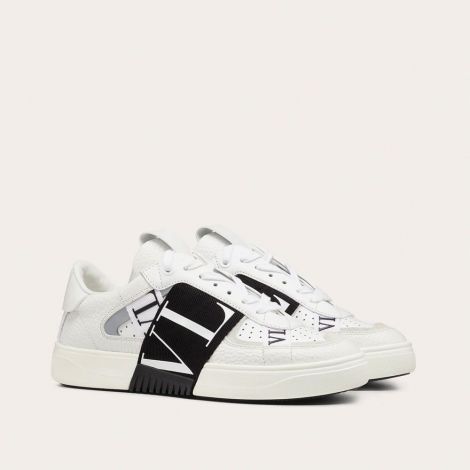 Valentino Ayakkabı VL7N BAND Beyaz - Valentino Garavani Ayakkabi Kadin Vl7n Low Top Sneakers Siyah Beyaz