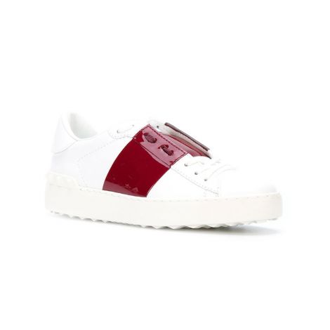 Valentino Ayakkabı Open Beyaz - Valentino Garavani Open Sneakers Kirmizi Beyaz