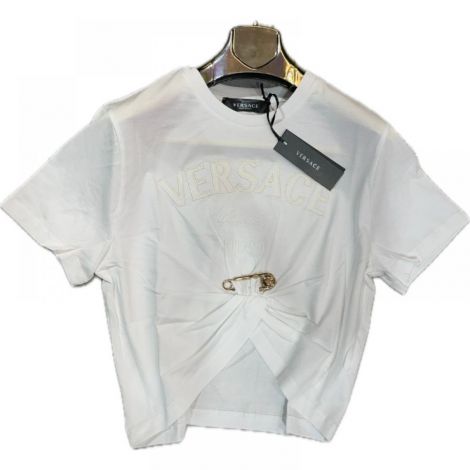 Versace Tişört Beyaz - Versace Women T Shirt Versace Kadin Tisort Versace Tisort 8888 Beyaz